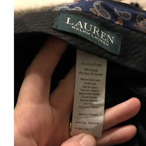 Lauren Ralph Lauren Navy Pants - 38W x 34L - Excellent Condition - Picture 2 of 2